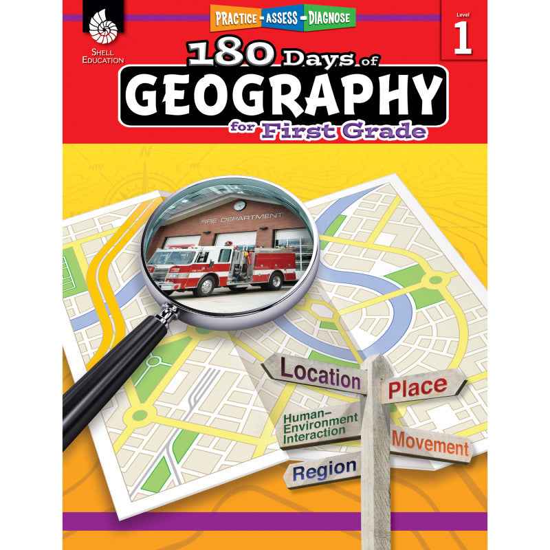 SHELL EDUCATION - 180 Days of Geography for First Grade