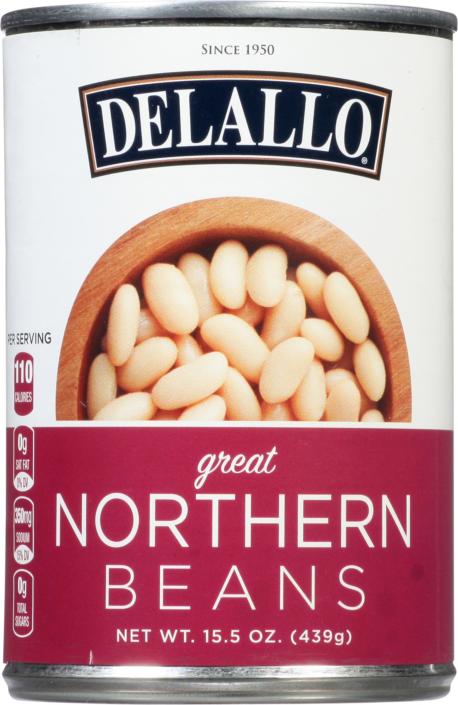 Delallo Great Northern Beans 15.5 oz - Case of 12