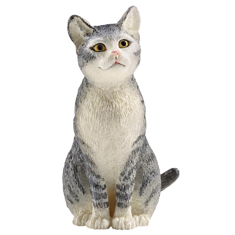 SCHLEICH - Schleich Farm World Sitting Cat Toy Plastic Black/White - Case of 5