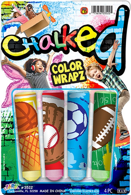JA-RU - Ja-Ru Color Wrapz Sidewalk Chalk Assorted 4 pc