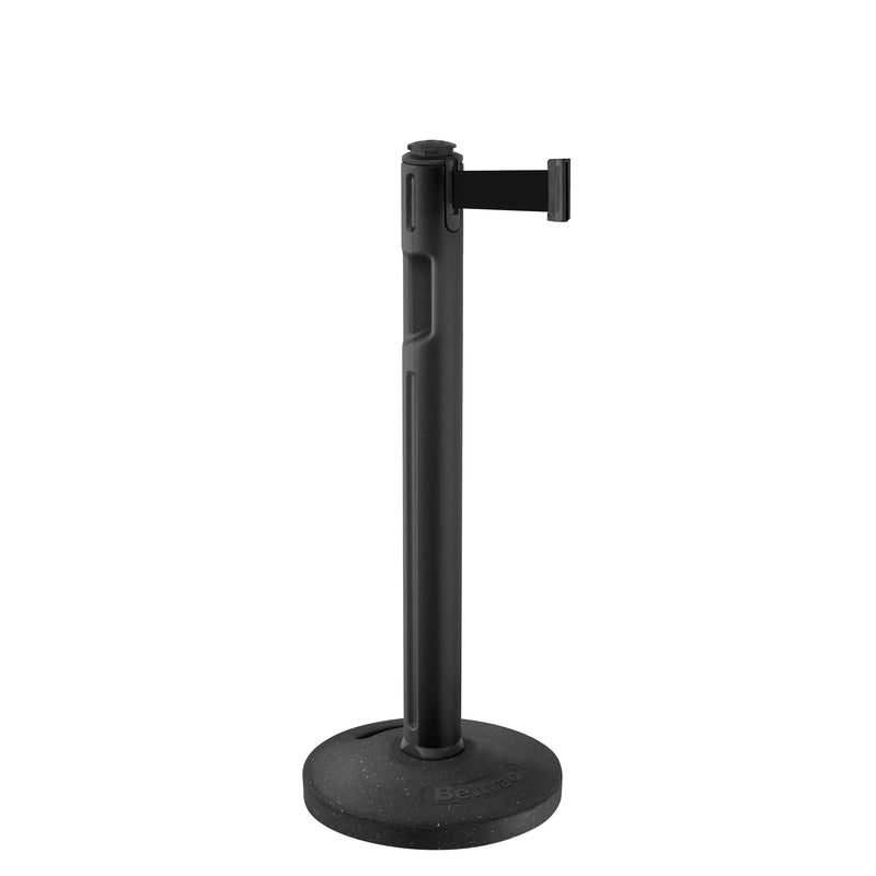 LAVI - 38 in. H Black Tempest Post With Retractable Belt