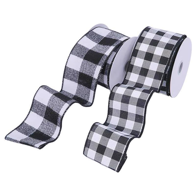 GERSON - Gerson Black/White Buffalo Plaid Indoor Christmas Decor .01 in. - Case of 12