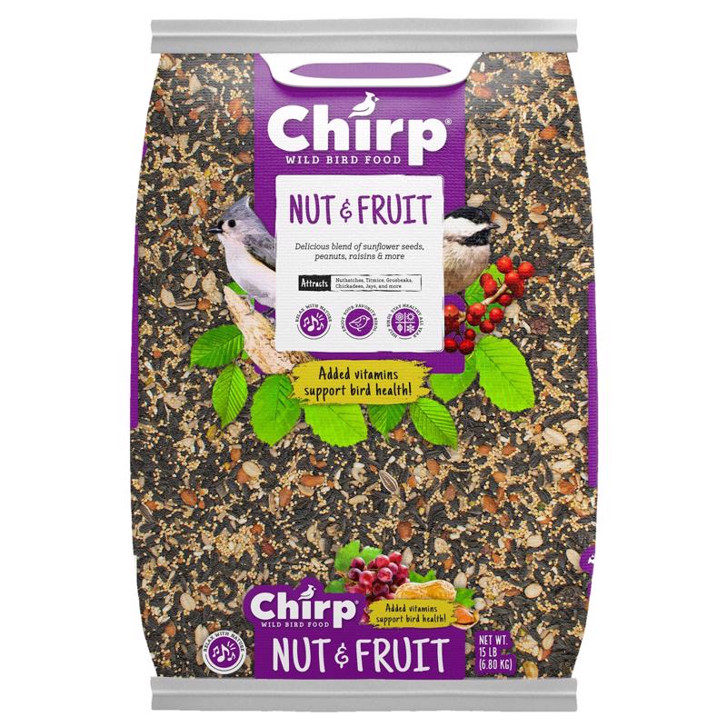 CHIRP - Chirp Wild Bird Fruits and Nuts Wild Bird Food 15 lb