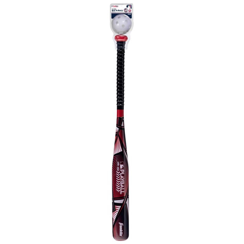MLB - MLB Red Plastic Ball and Bat Set 1 pk