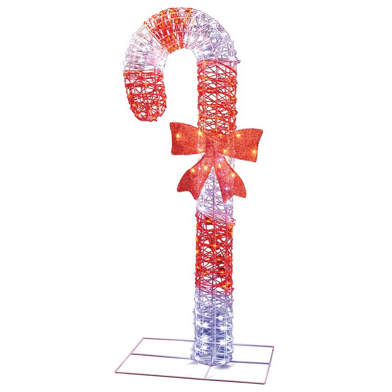 SIENNA - Sienna LED Red/White Candy Cane 48 in. Yard Decor