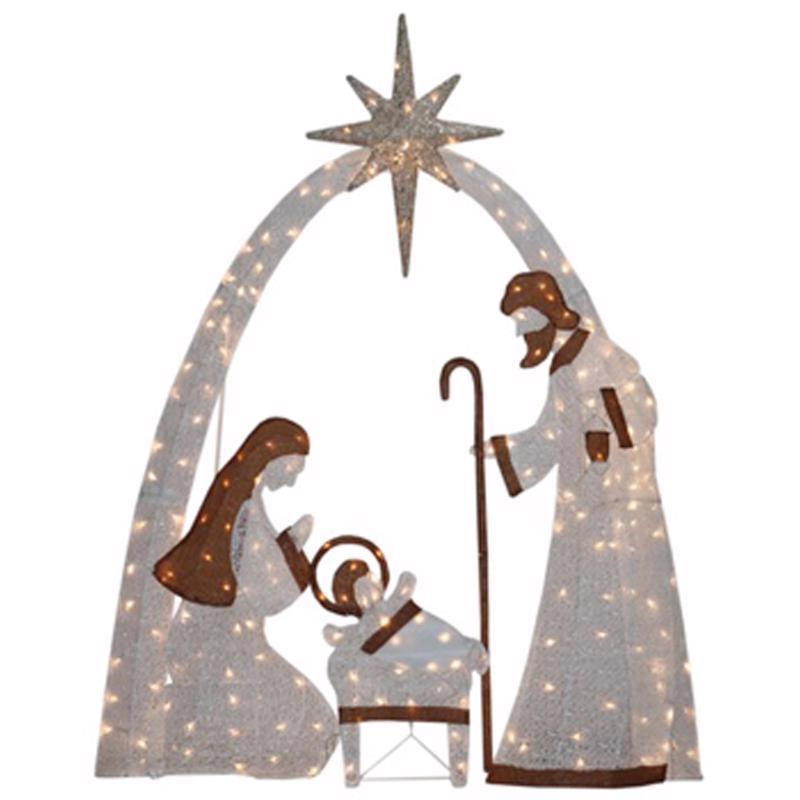 SIENNA - Sienna LED Warm White Nativity Scene 72 in. Yard Decor