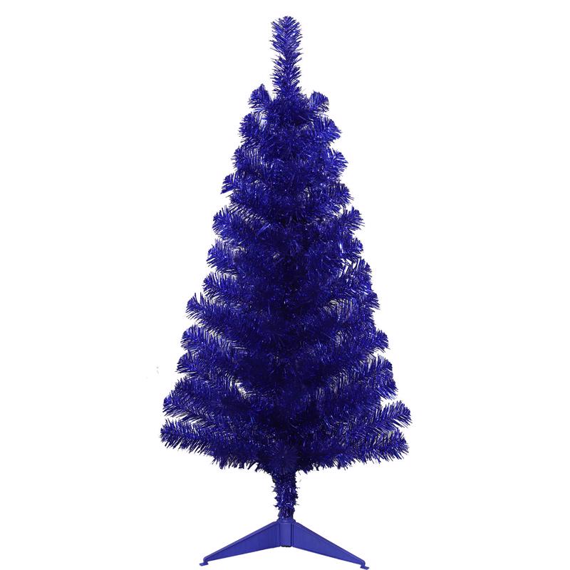 GIFTWARES - Giftwares 3 ft. Full Tinsel Blue Christmas Tree