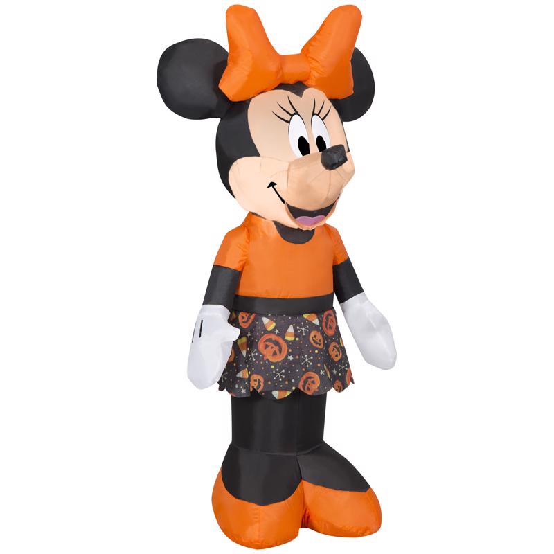 GEMMY - Gemmy 3.5 ft. Prelit Mickey Mouse Minnie Mouse in Candy Skirt Inflatable