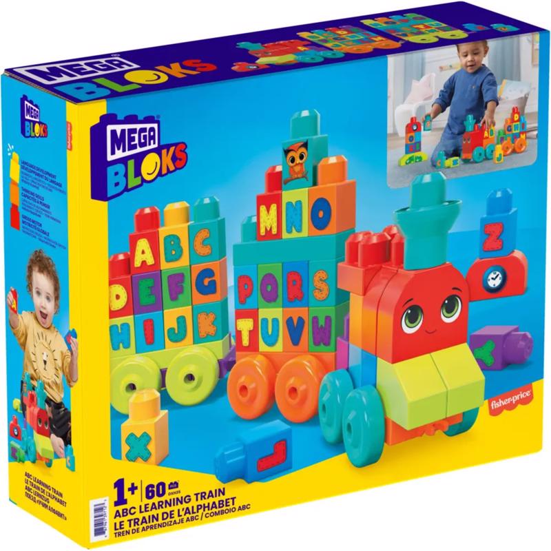 MATTEL - Mattel Mega bloks ABC Learning Train Building Set Multicolored 60 pc