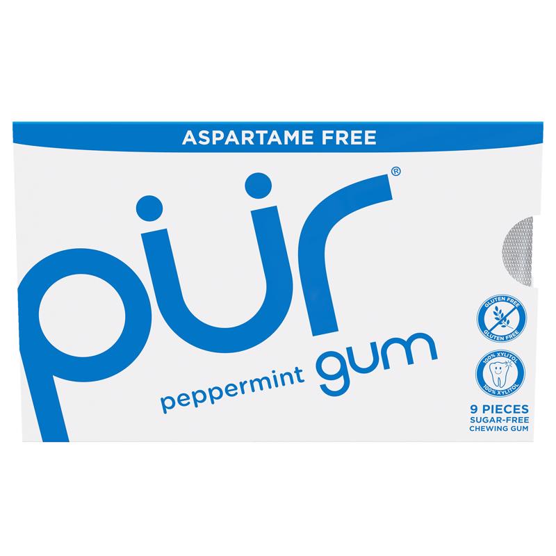 PUR - PUR Sugar Free Peppermint Chewing Gum 1 pk 9 pc - Case of 12
