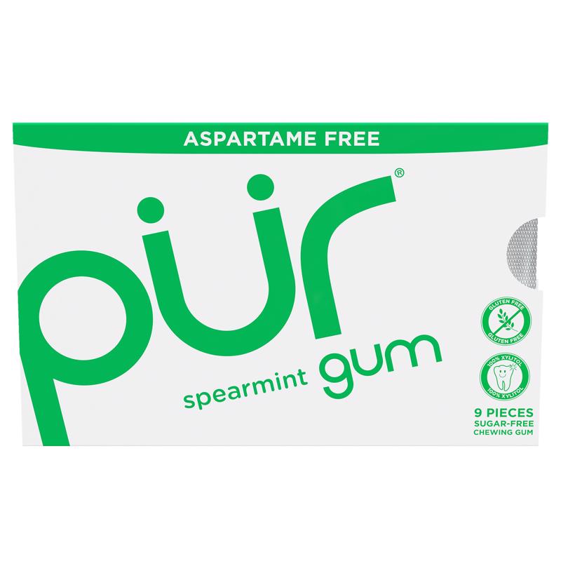 PUR - PUR Sugar Free Spearmint Chewing Gum 1 pk 9 pc - Case of 12