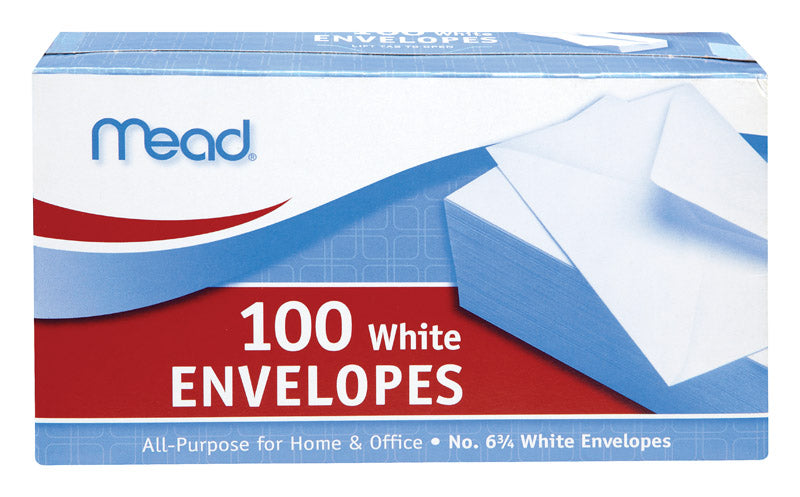 MEAD - Mead 3.63 in. W X 6.75 in. L A6 White Envelopes 100 pk - Case of 24