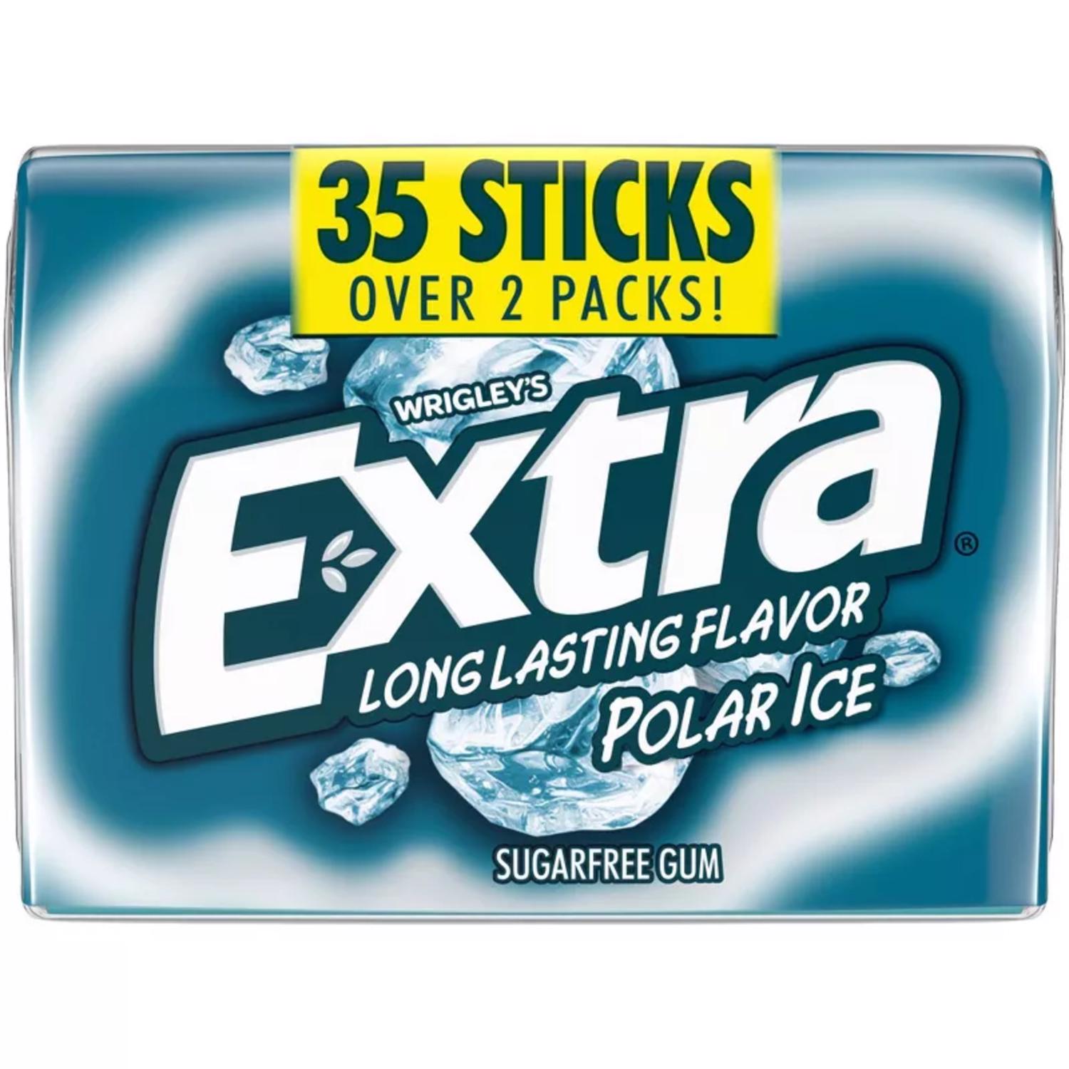 Extra Sugar Free Polar Ice Chewing Gum 1 pk - Case of 6
