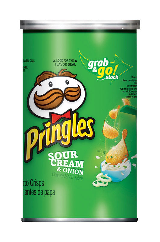 PRINGLES - Pringles Sour Cream & Onion Chips 5.57 oz Can - Case of 14