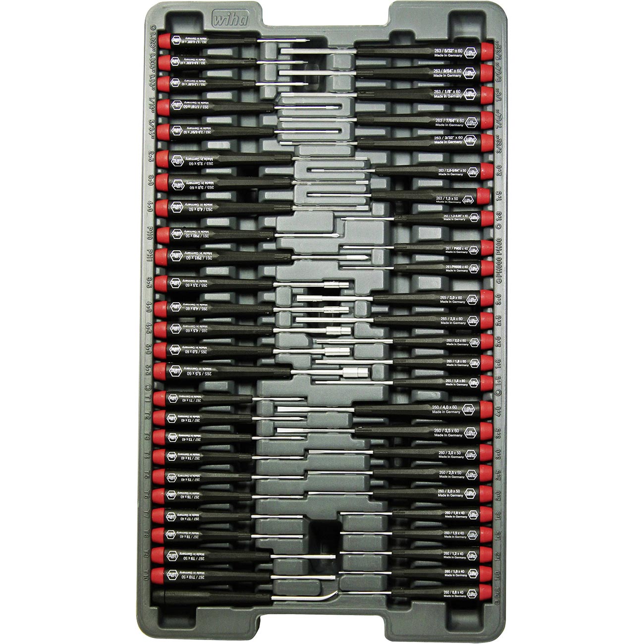 Wiha 51 Piece Precision Screwdriver Tray Set