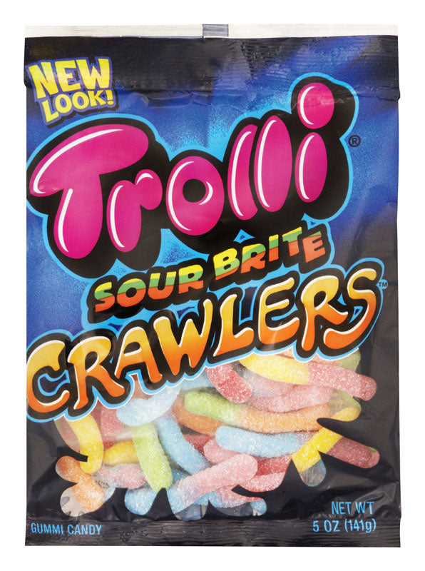 TROLLI - Trolli Sour Brite Crawlers Fruit Gummi Candy 5 oz - Case of 12