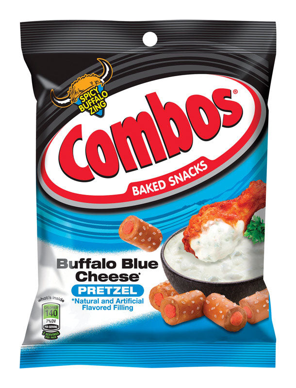 COMBOS - Combos Baked Snacks Buffalo Blue Cheese Filled Pretzels 6.3 oz Bagged - Case of 12