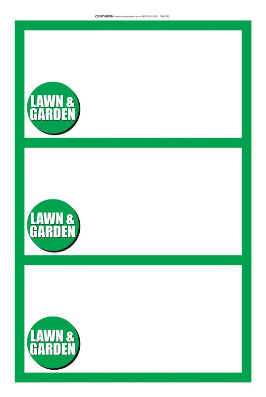 CENTURION - 14 in. H X 8.5 in. W Lawn & Garden Sign Polyethylene