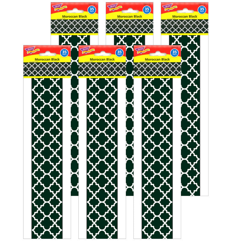 TREND - Moroccan Black Bolder Borders®, 35.75' Per Pack, 6 Packs