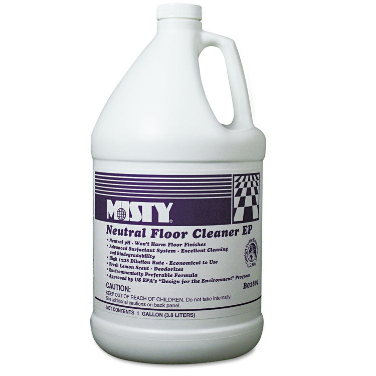 Misty - Neutral Floor Cleaner EP, Lemon, 1 gal Bottle
