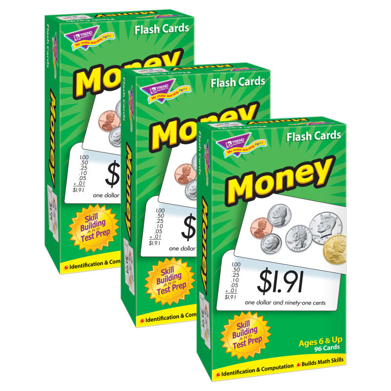 TREND - Money Skill Drill Flash Cards, 3 Packs