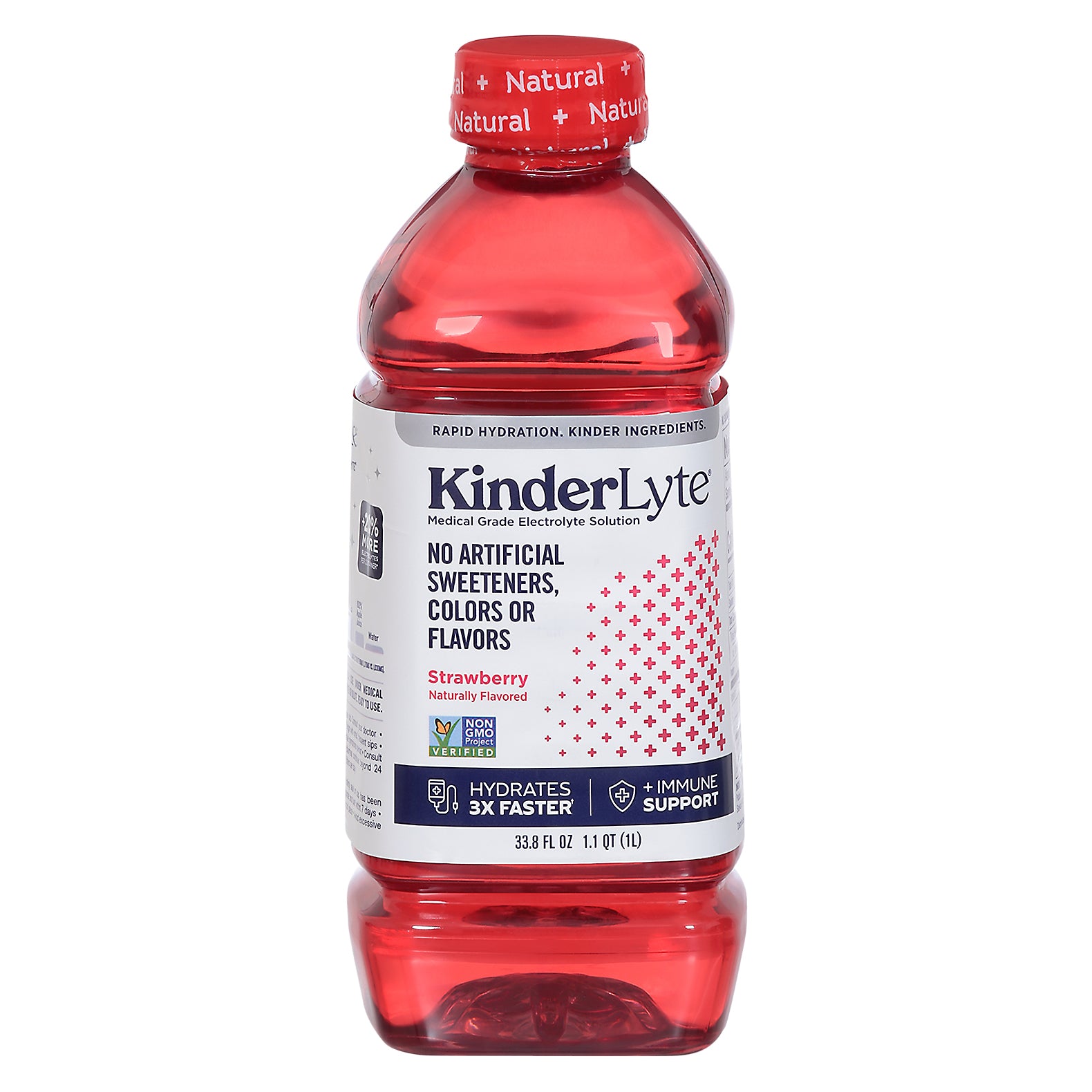 Kinderlyte Strawberry Electrolyte Solution 33.8 fl oz - Case of 6