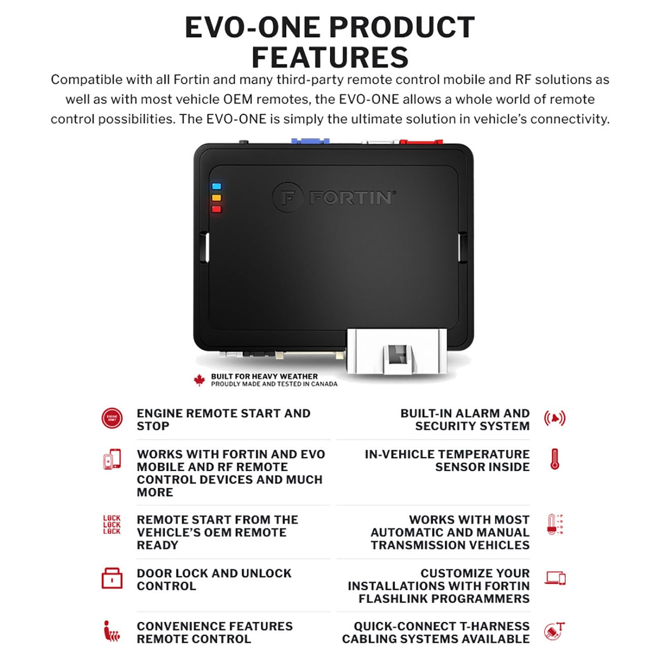 FORTIN EVO‚ÄêONE & T‚ÄêHarness for select Honda 2012-2022