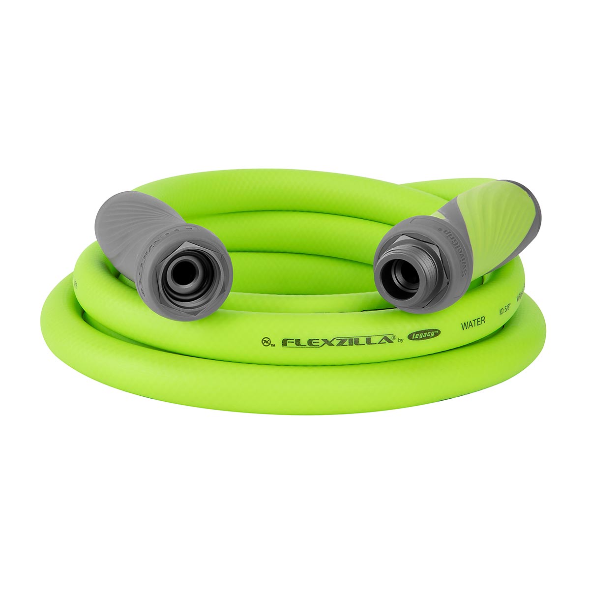 Flexzilla® SwivelGrip® Garden Lead-in Hose 5/8" x 10' 3/4" - 11 1/2 GHT Fittings ZillaGreen®