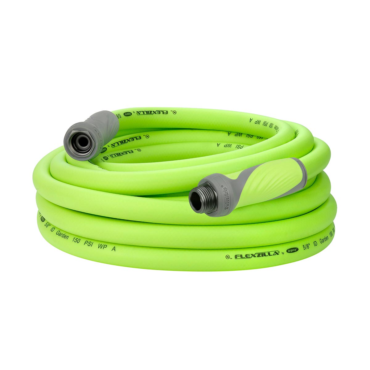 Flexzilla® SwivelGrip® Garden Hose 5/8" x 25' 3/4" - 11 1/2 GHT Fittings ZillaGreen®