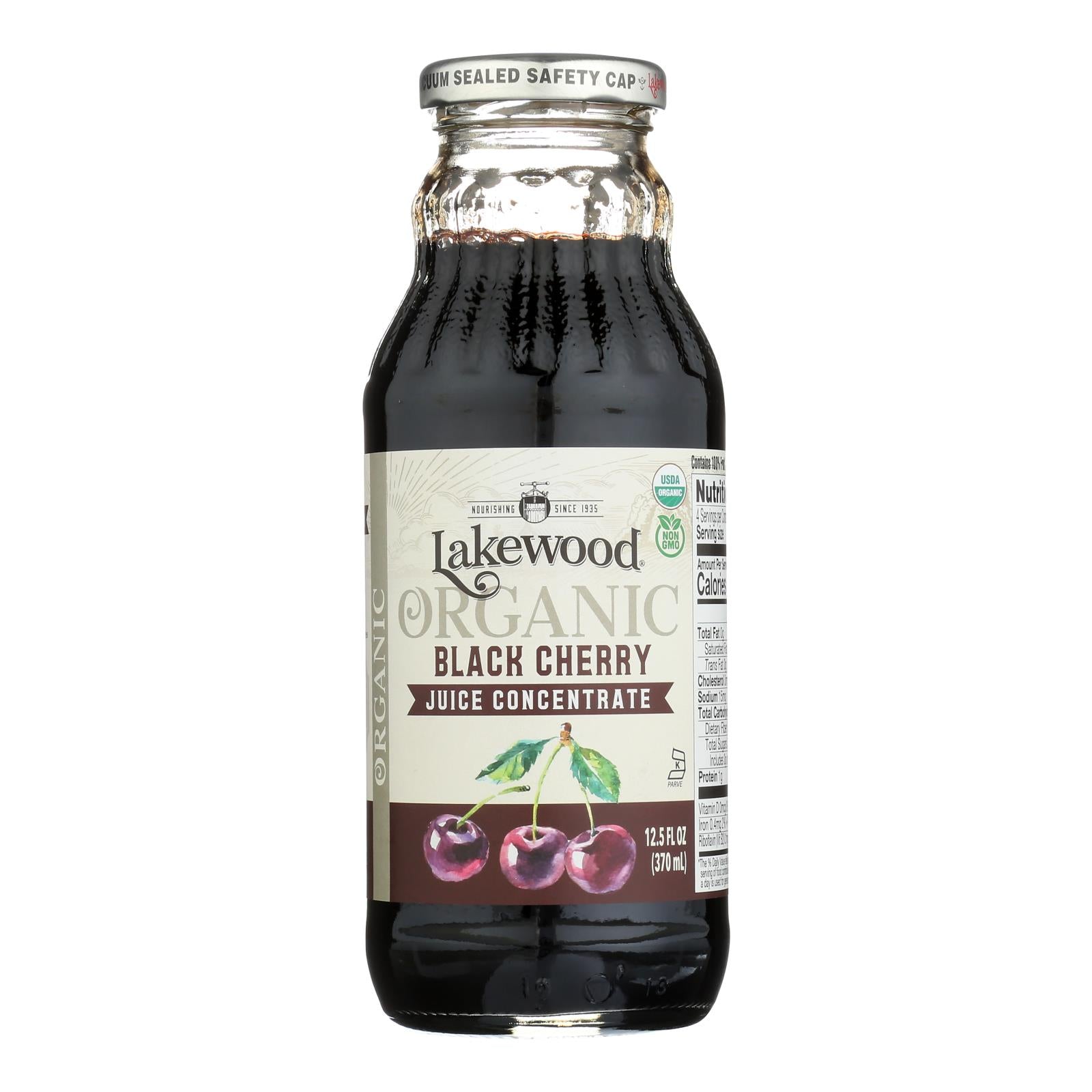 Lakewood Organic 100 Percent Fruit Juice Concentrate - Black Cherry - 12.5 oz