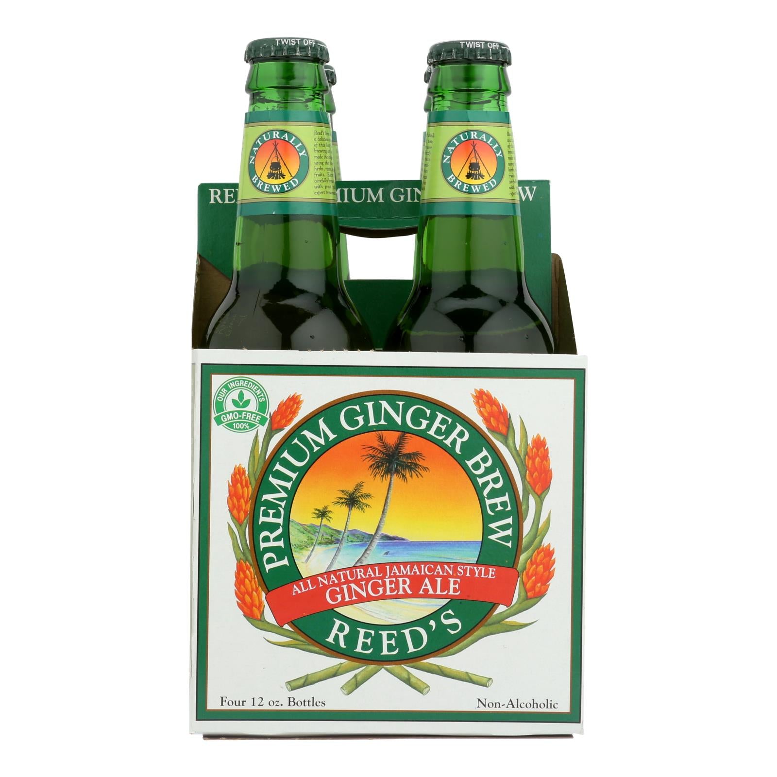 Reed's Ginger Beer Ginger Brew - Premium - Case of 6 - 12 Fl oz.