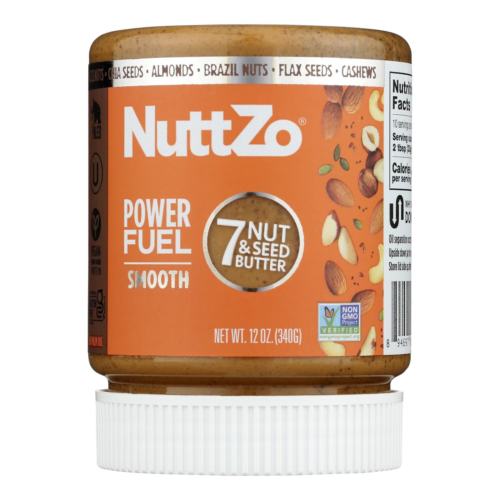 Nuttzo Smooth Power Fuel - Case of 6 - 12 OZ