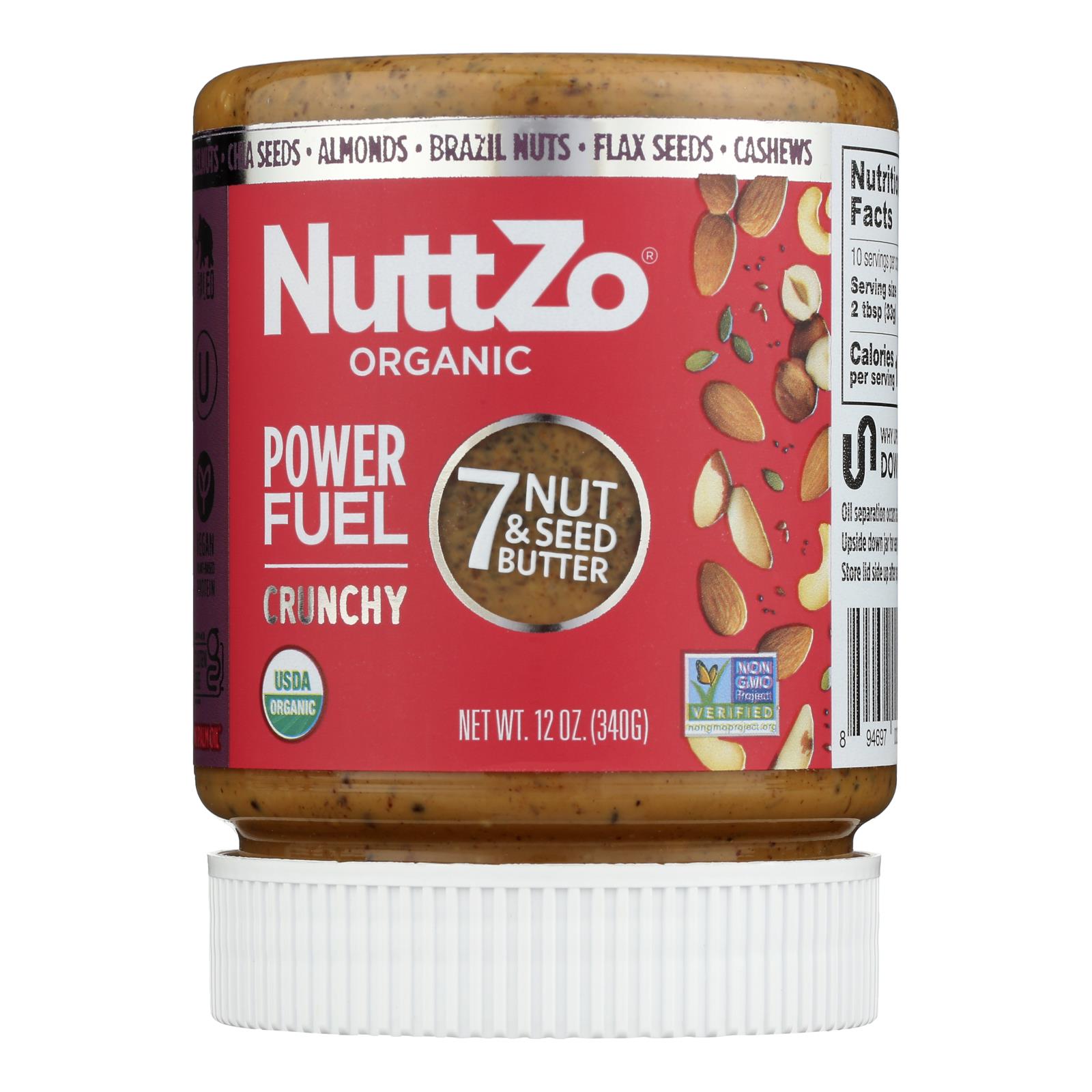 Nuttzo Seven Nut & Seed Butter Power Fuel Crunchy - Case of 6 - 12 OZ