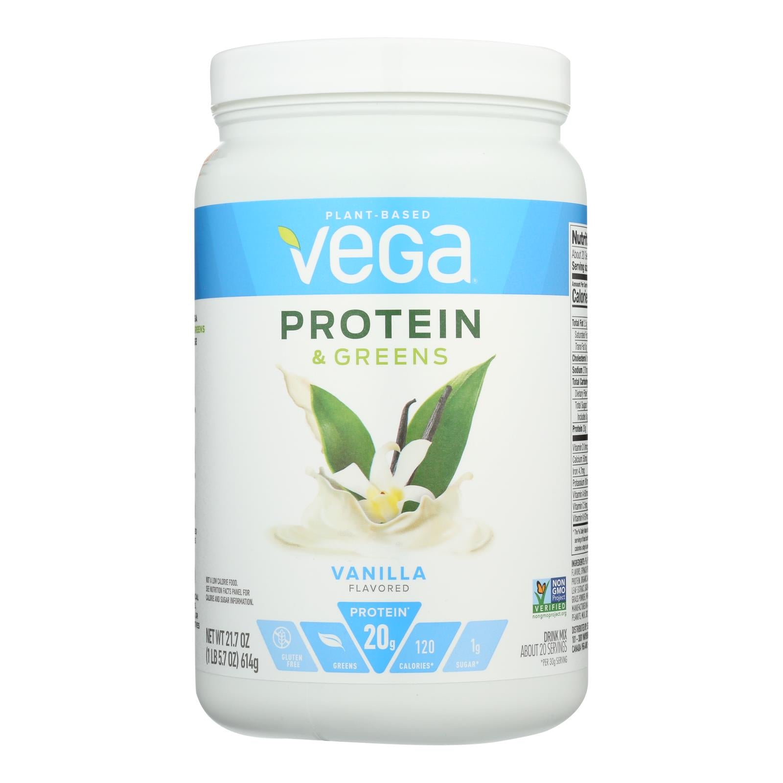 Vega Vanilla Protein & Greens - 1 Each - 21.7 OZ