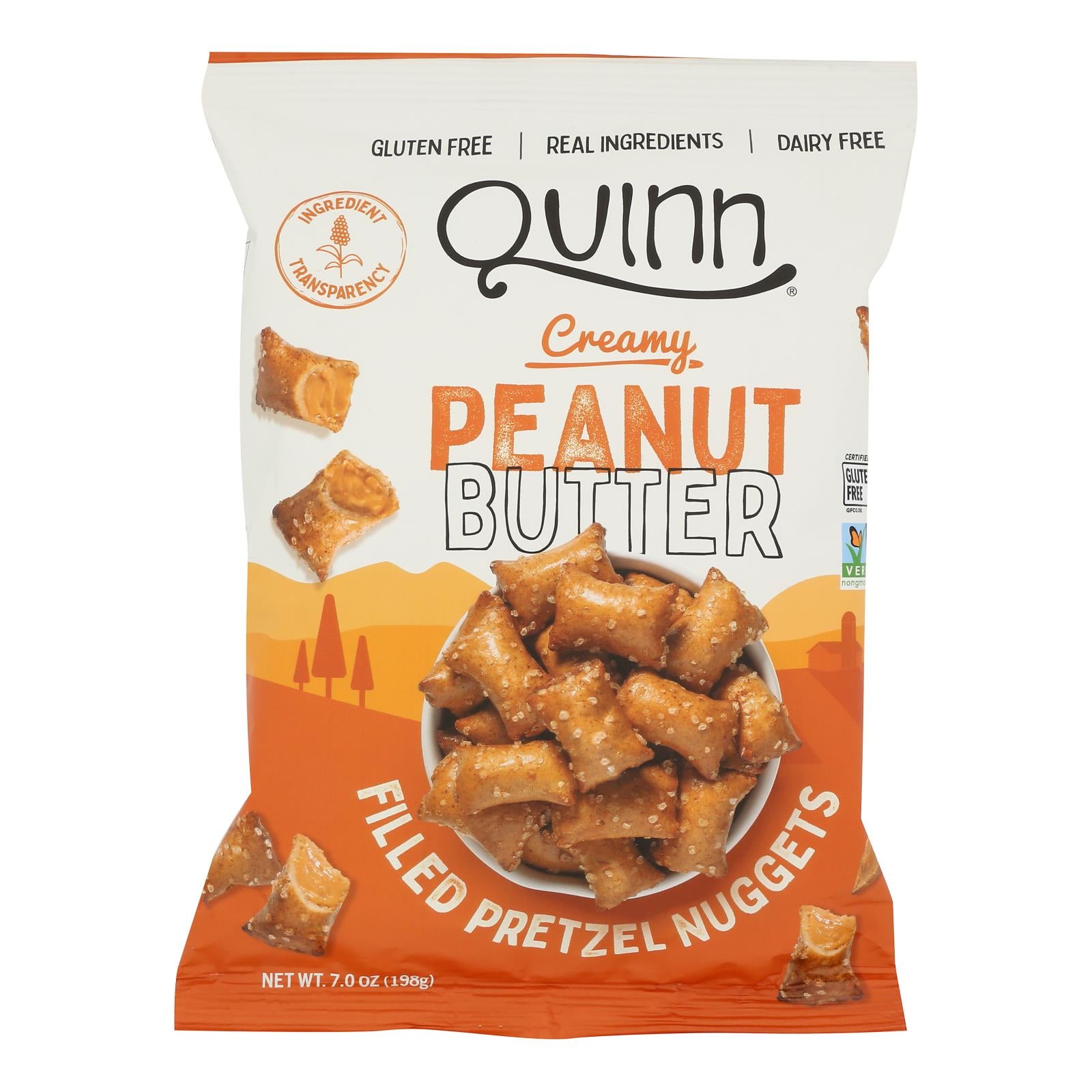 Quinn Popcorn - Pretzels Peanut Butter Nuggets - Case of 8 - 7 OZ