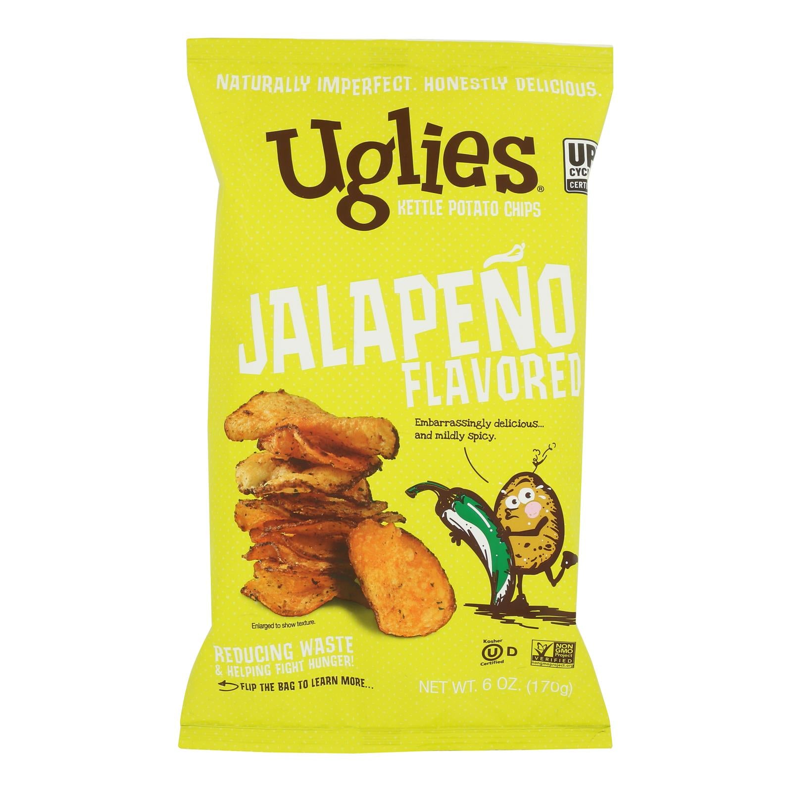 Uglies - Pot Chips Jalepeno - Case of 12 - 6 OZ