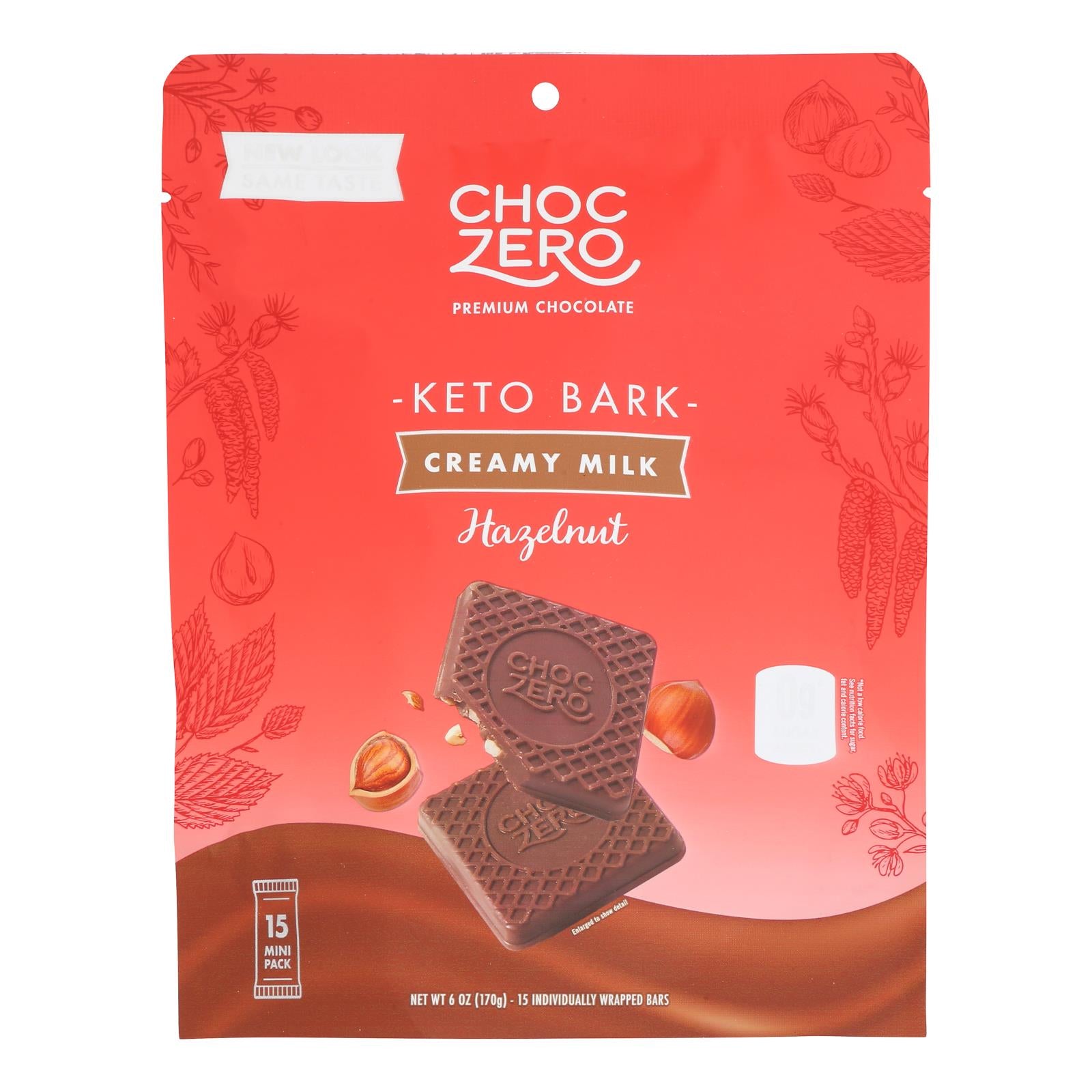 Choczero - Keto Brk Milk Chocolate Hazelnt - Case of 12-6 OZ
