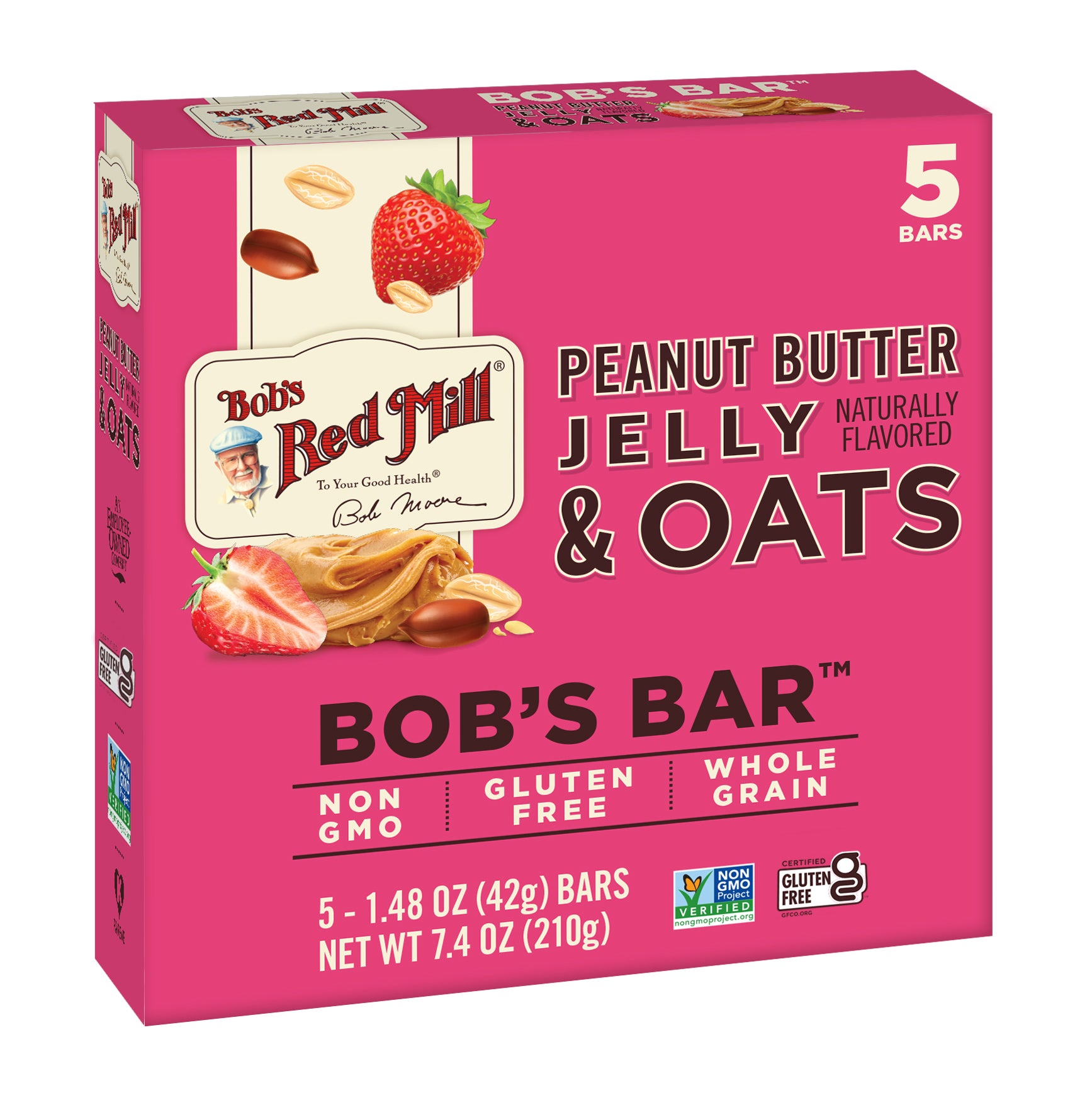 Bob's Red Mill - Bar Pnutbt/jelly Oats - CS of 6-7.4 OZ