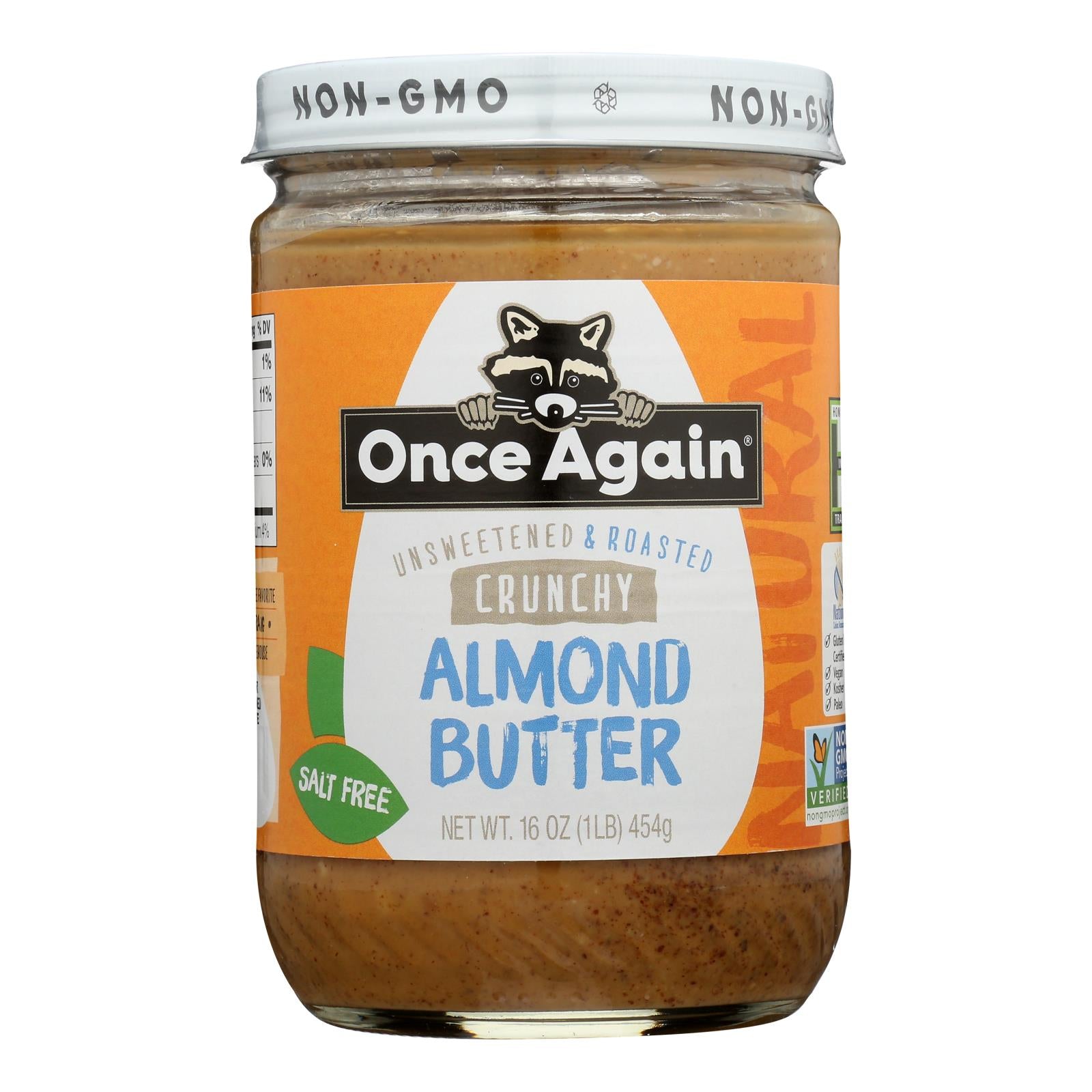 Once Again - Almond Butter Crunch Ns - Case of 6-16 OZ