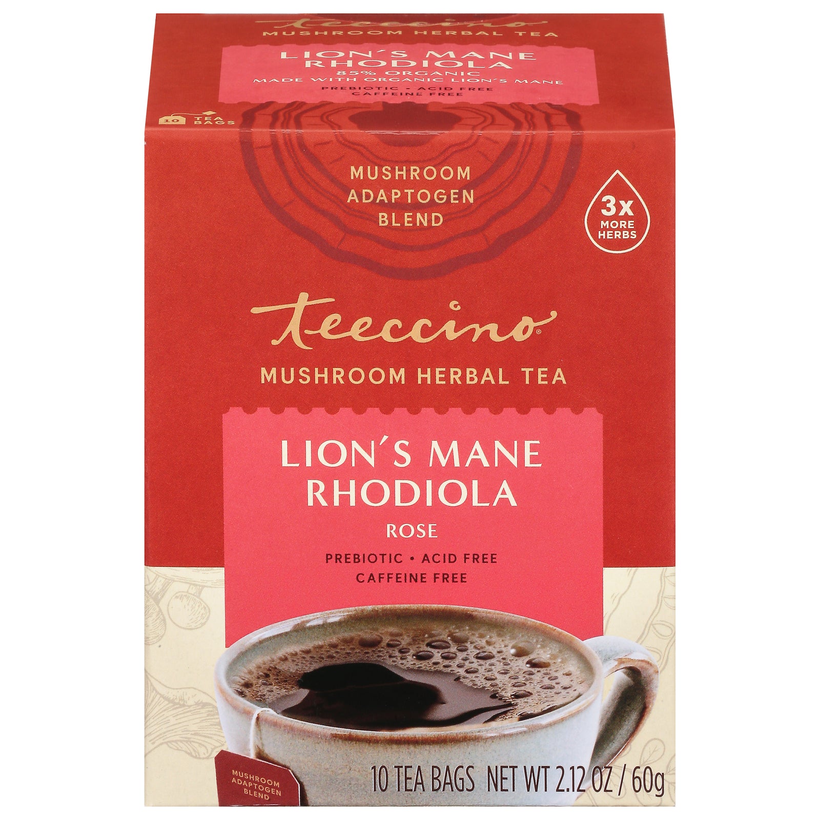 Teeccino - Mush Tea Og3 Lion Mn Rhod - CS of 6-10 BAG