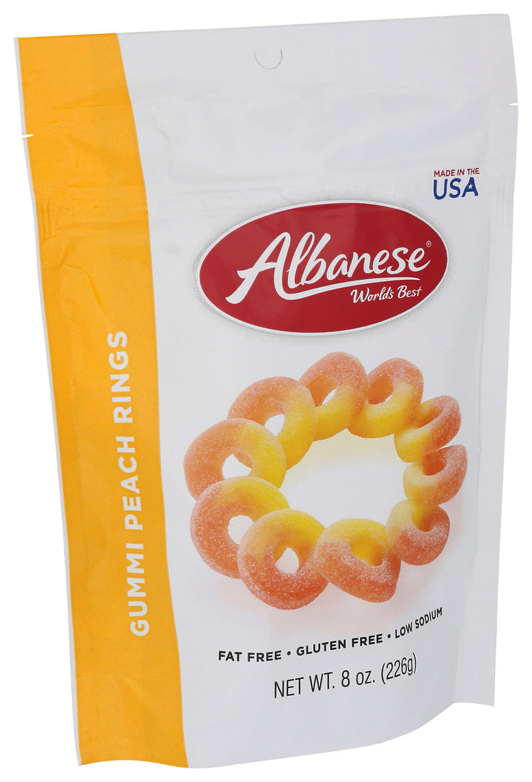 Albanese - Gummi Peach Rings - CS of 6-8 OZ