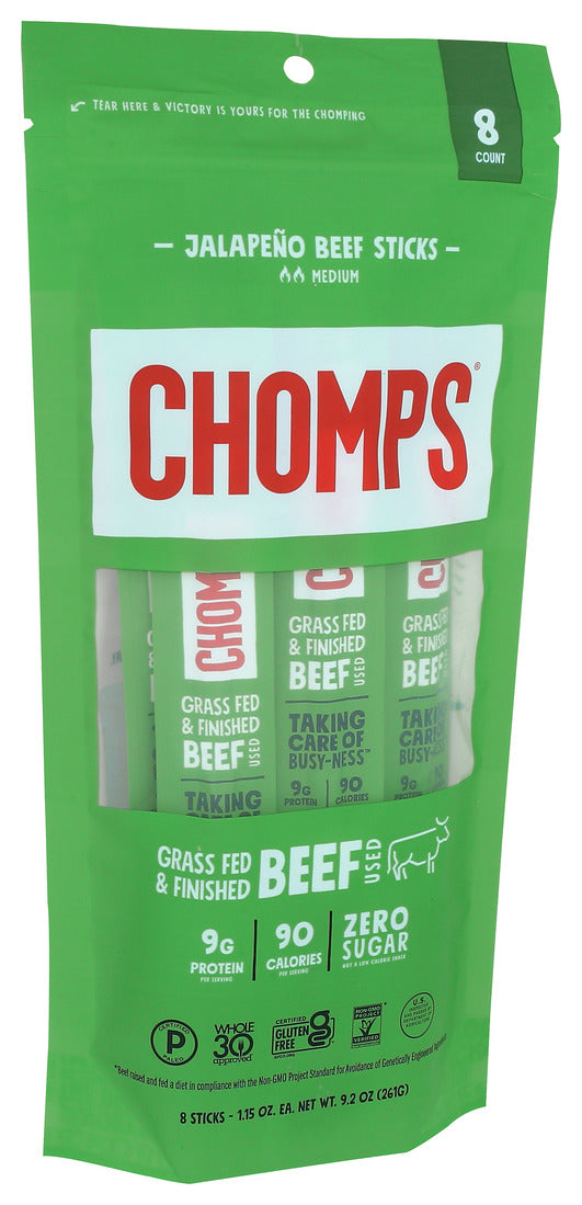 Chomps - Beef Sticks Jalapeno - CS of 8-9.2 OZ