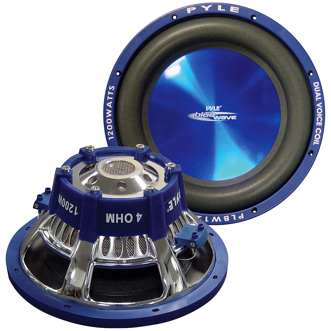 SUBWOOFER 12" PYLE BLUE WAVE 1200 WATTS; DVC; 70oz MAGNET