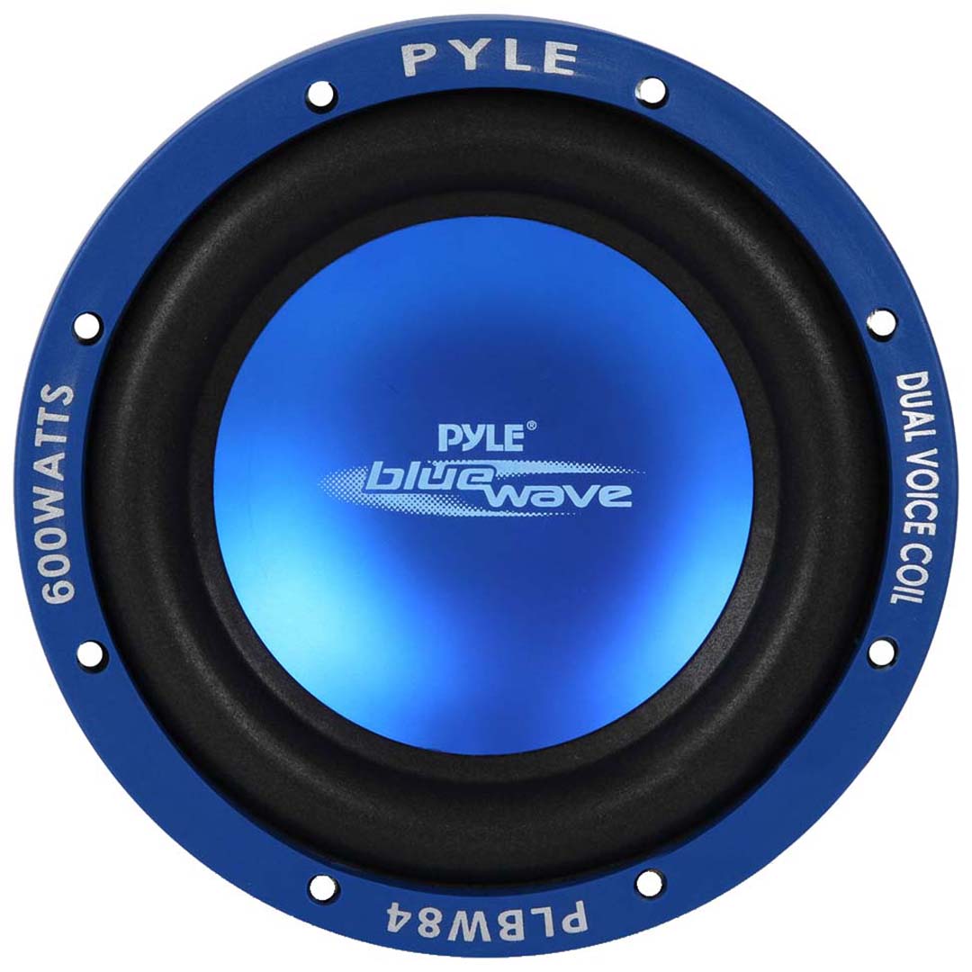 SUBWOOFER 8" PYLE BLUE WAVE 600 WATTS; DVC; 60oz MAGNET
