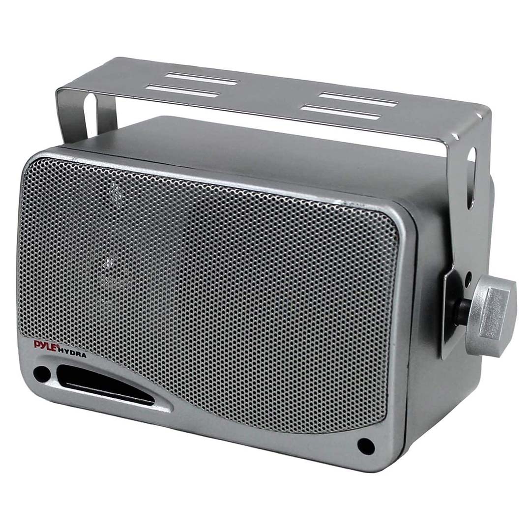 Pyle Marine 2-Way Box Speakers with 3.5” Woofer (Silver)