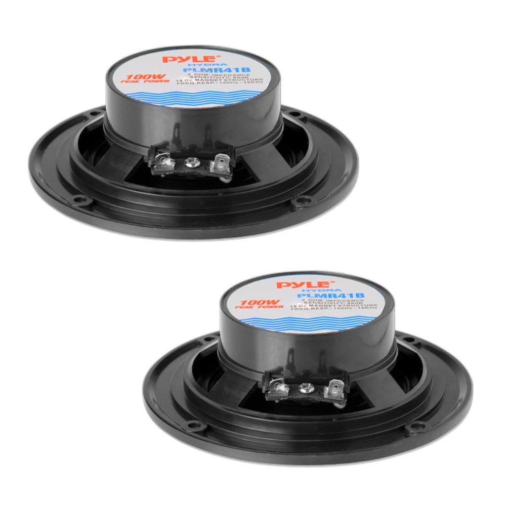 Pyle Marine 4” Dual Cone Speakers (Black)