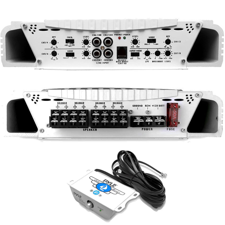 Pyle Marine 8 Channel Amplifier 3000W Max