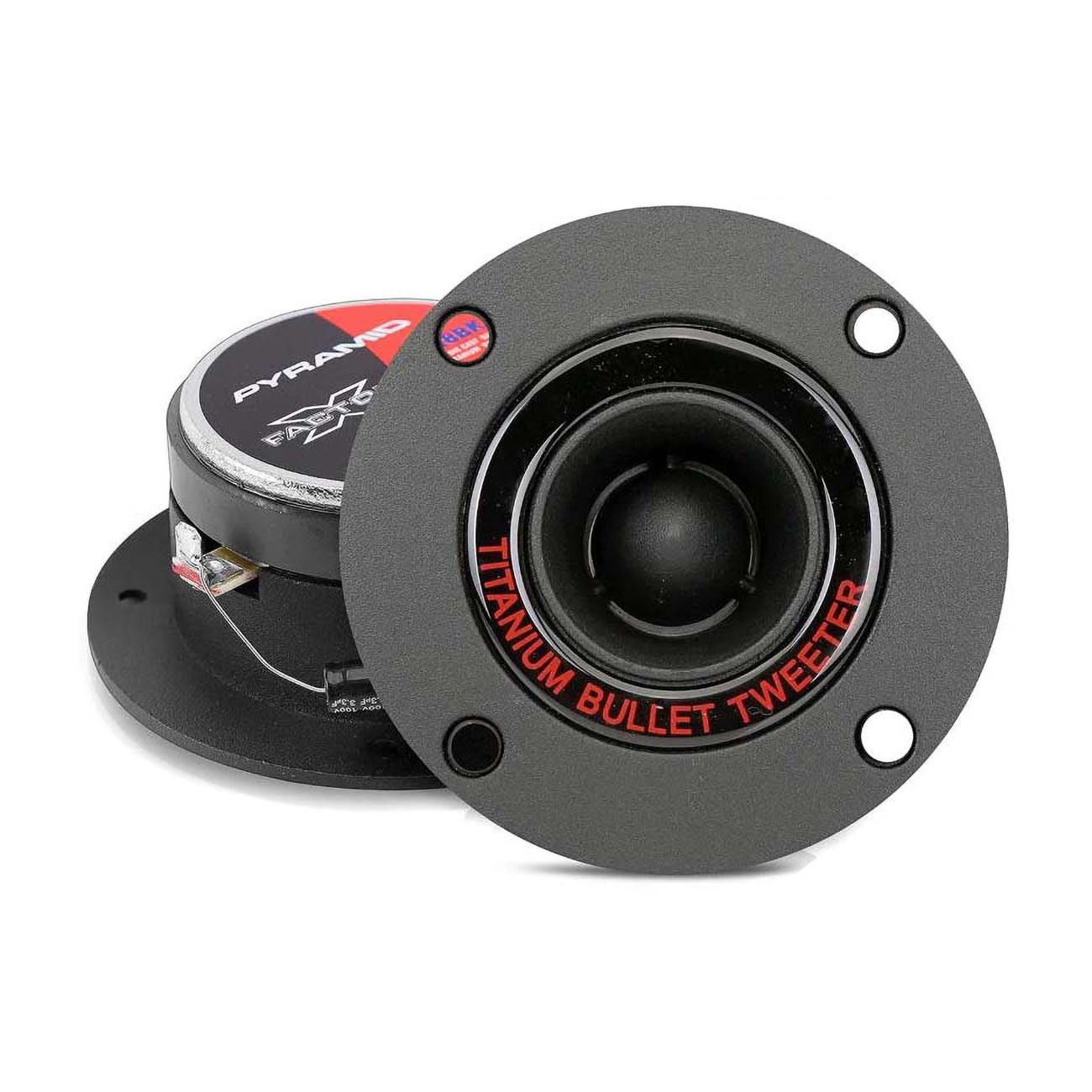 PYRAMID TWEETERS (sold in pairs) BLACK DIE CASTBULLET STYLE; 300 WATT; 3.75"
