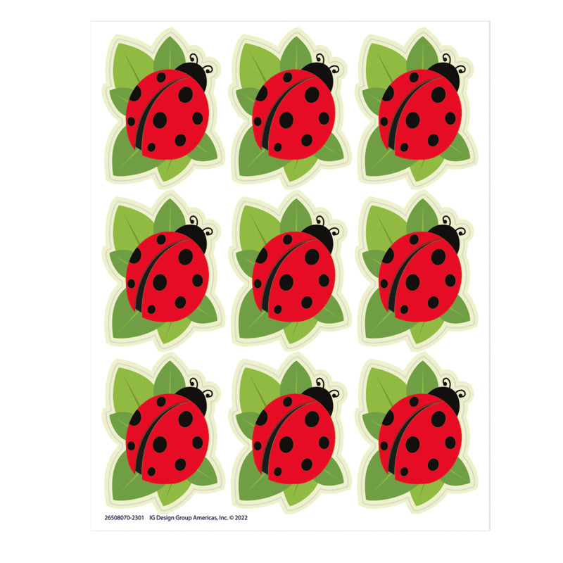 EUREKA - Ladybugs Giant Stickers, 36 Per Pack, 12 Packs