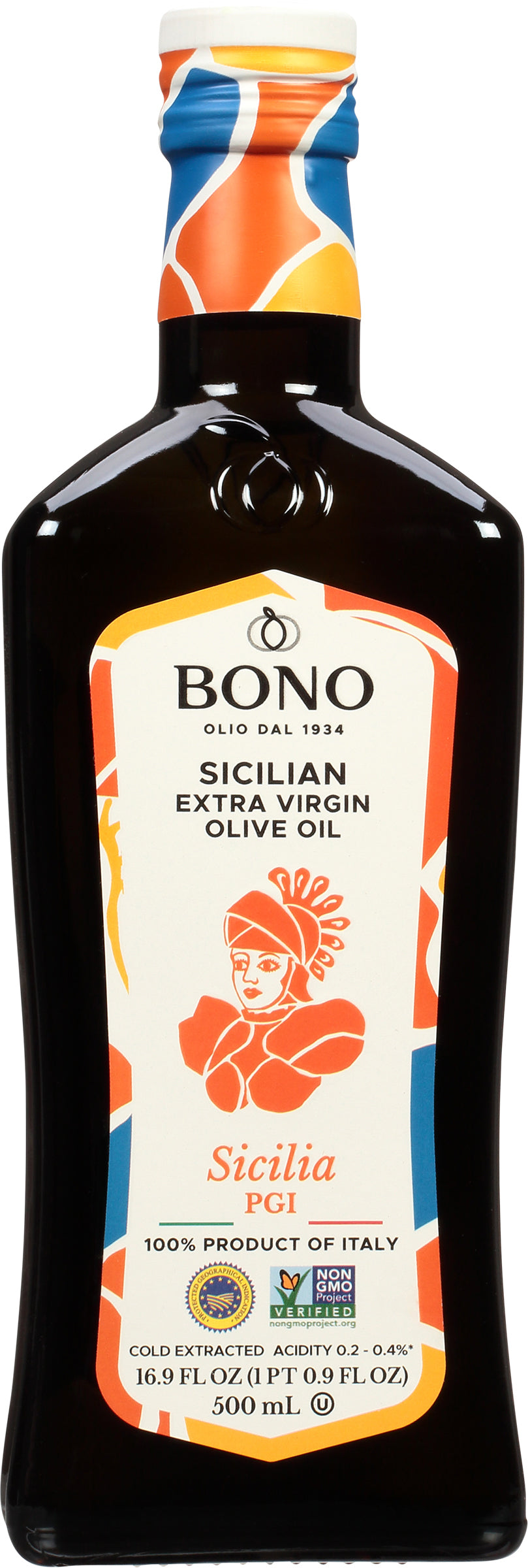 Bono Sicilian Extra Virgin Olive Oil 16.9 fl oz - Case of 6
